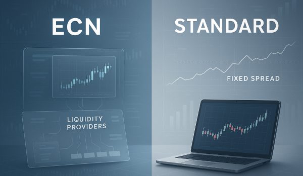 انتخاب حساب ecn و standard